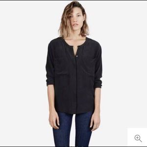 Everlane - Boxy silk button up